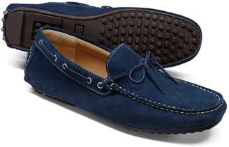 Blue Suede Driving Loafer Size 11 by Charles Tyrwhitt