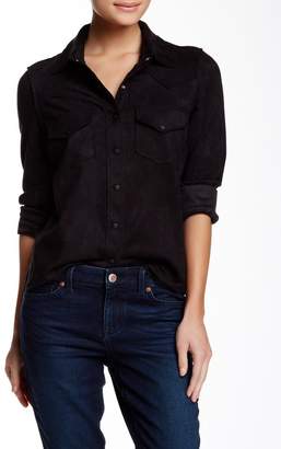 Level 99 Heather Faux Suede Western Shirt