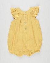 Thumbnail for your product : Bebe by Minihaha Girl's Yellow Sleeveless - Izzie Embroidered Romper - Babies - Size 000 at The Iconic