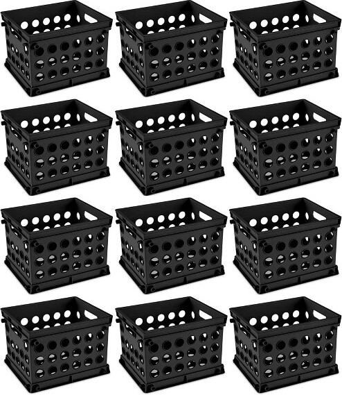 Sterilite 45 Gallon Heavy Duty Plastic Stackable Storage Container Tote  with Wheels and Latching Indexed Lid for Home Organization, Gray, 8 Pack