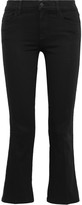 Thumbnail for your product : J Brand Selena Metallic-trimmed Mid-rise Kick-flare Jeans
