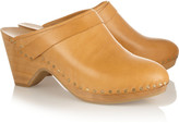 Thumbnail for your product : Isabel Marant Towson leather and wooden clogs