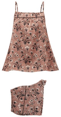Morpho + Luna Coco Mirage-print Silk Pyjamas - Pink Multi