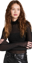 Thumbnail for your product : AFRM Zadie Rhinestone Turtleneck Mesh Top