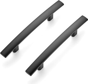 Runbang 30 Pack | 5-3/16'' Curved Cabinet Pulls Matte Black Kitchen Drawer Pulls Arch Cabinet Handles 5-3/16”Length 3” Hole Center