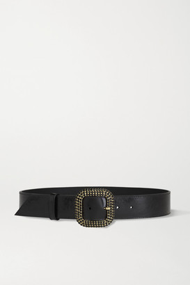 Kate Cate Spark Crystal-embellished Leather Belt - Black