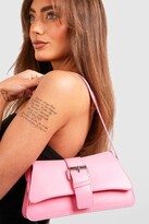 Thumbnail for your product : boohoo Buckle Detail Curve Edge Shoulder Bag