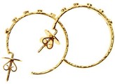 Thumbnail for your product : Elizabeth Locke Hammered 19K Yellow Gold & Diamond Ribbon Hoop Earrings