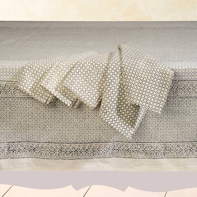 Bungalow Rose Sarunas Rectangle Geometric Cotton Tablecloth