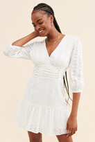 Thumbnail for your product : Glamorous White Eyelet Mini Dress