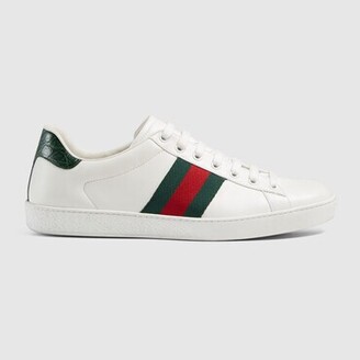 Gucci Men's Ace Leather Sneaker, Size 5 G