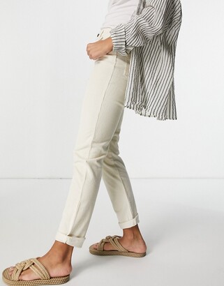Hollister straight leg cords in cream - ShopStyle Trousers