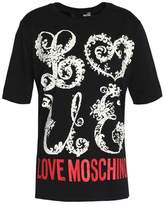 Thumbnail for your product : Love Moschino Flocked Printed Cotton-Jersey T-Shirt