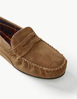 Thumbnail for your product : Marks and Spencer Suede Slip-on Slippers with Freshfeet