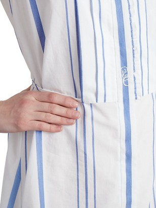 Chloé Stripe Cotton Sleeveless Shirtdress