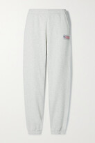 Thumbnail for your product : Sporty & Rich Printed Cotton-blend Jersey Track Pants - Gray