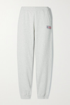 Sporty & Rich Printed Cotton-blend Jersey Track Pants - Gray