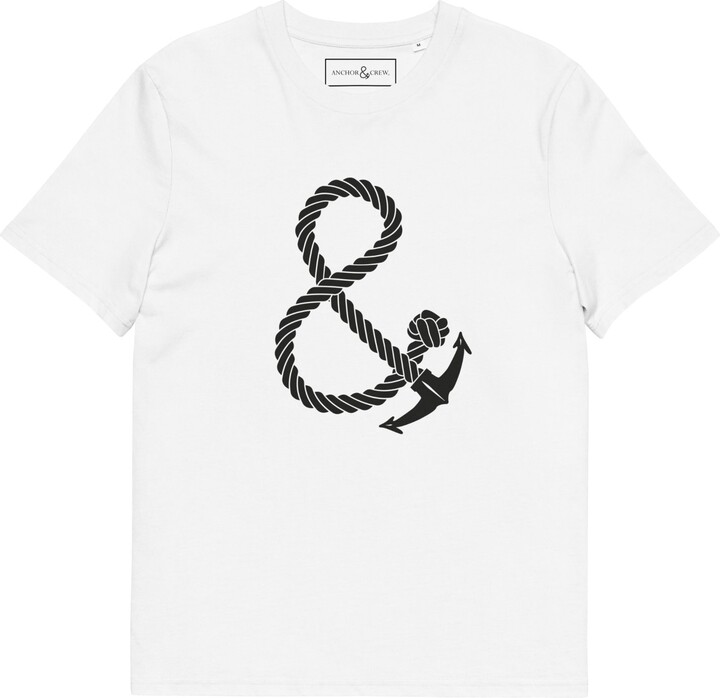 Anchor & Crew White Oversized Ampersand Signature Organic Cotton T-Shirt - Women
