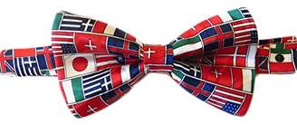 Steve Harris Mens Pre-Tied International Flags Bowtie - - Bow Tie