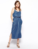 Thumbnail for your product : ASOS Denim Cami Midi Dress in Dark Wash