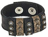 Thumbnail for your product : Leather Rock Leather Studded Bracelet