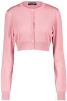 Thumbnail for your product : Dolce & Gabbana Cropped silk knit cardigan