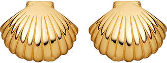 Astley Clarke Biography 18ct yellow gold-plated shell stud earrings