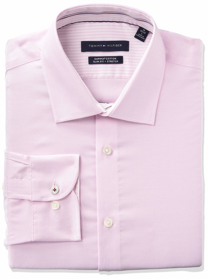 tommy hilfiger pink dress shirt