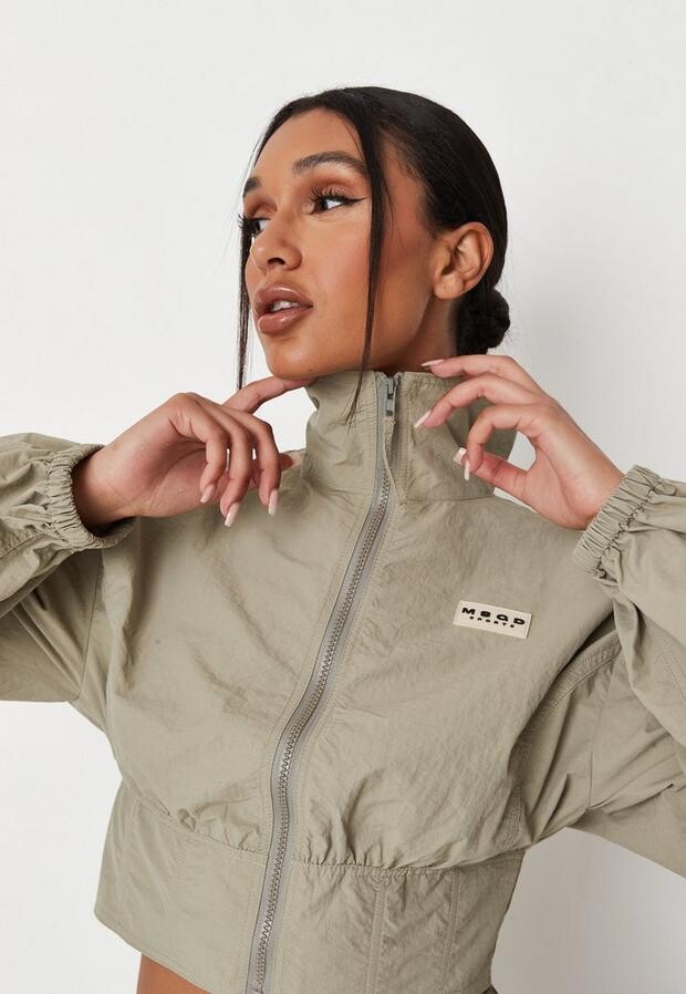 crop khaki jacket
