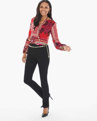 Patched Paisley Peasant Top