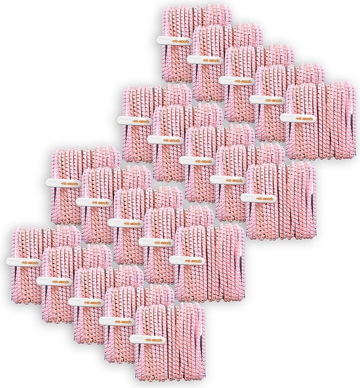 Hamilton Buhl HamiltonBuhl Skooob Tangle Free Earbud Covers, Light Pink/White, 20/Pack (HECSKBPNKW-20)