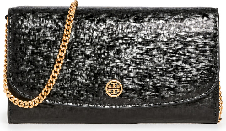 NEW - TORY BURCH Robinson Chain Wallet - Embossed Leather