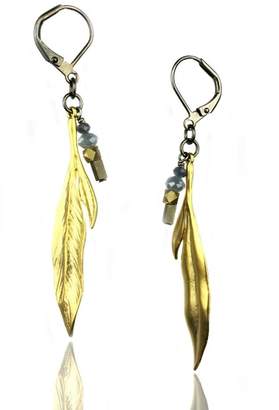 DaVinci Antiqued Feather Earrings