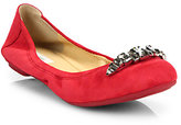 Thumbnail for your product : Cole Haan Manhattan Jeweled Suede Ballet Flats