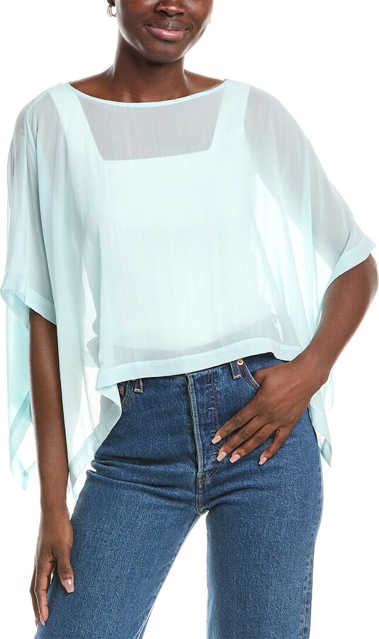 Eileen Fisher Silk Poncho