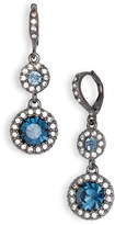 Thumbnail for your product : Givenchy Round Crystal Double Drop Earrings