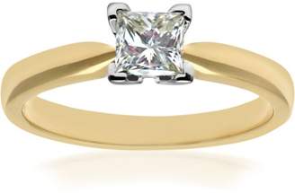 N. Naava EGL Women's 18 ct Yellow Gold 0.4 ct Certified Diamond Solitaire Engagement Ring, Size N, GVS1