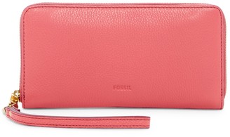 Fossil Emma Large Zip Leather Wallet