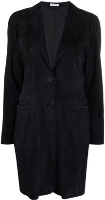 P.A.R.O.S.H. Collared Suede Coat