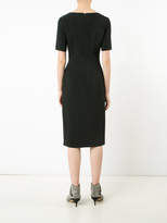 Thumbnail for your product : Adam Lippes Stretch cady 3/4 sleeve v-neck dress