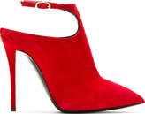 Thumbnail for your product : Giuseppe Zanotti Red Suede Ankle Strap Yvette Heels