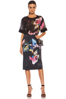 Thumbnail for your product : Oakley Preen by Thornton Bregazzi Preen Printed Silk Georgette Tee in Black Flower Tile