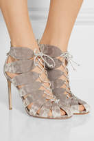 Thumbnail for your product : Francesco Russo Lace-up Karung Sandals - Mushroom