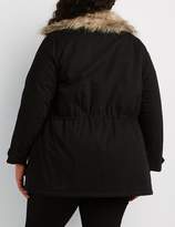 Thumbnail for your product : Charlotte Russe Plus Size Faux Fur-Trim Anorak Coat