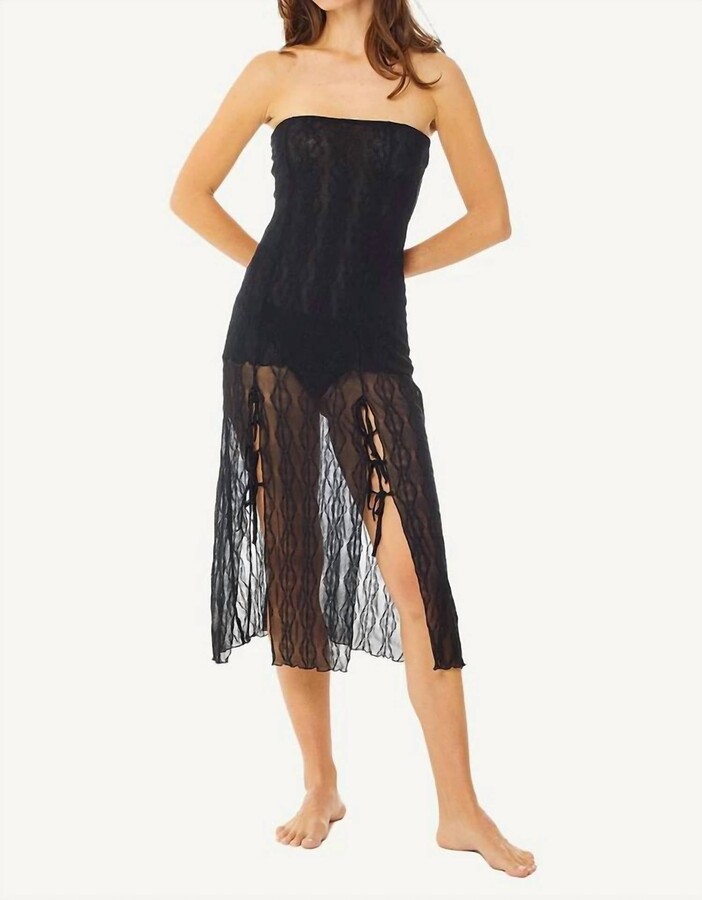 FIND ME NOW Mariposa Tube Midi Dress In Night