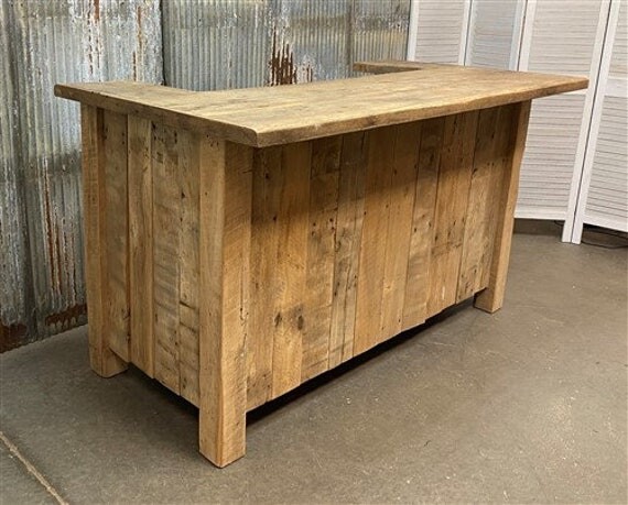 Etsy 6' Amish Made Front Bar, Custom To Order, Pine Wood Rustic Bar