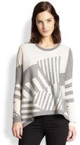 Thumbnail for your product : Thakoon Asymmetrical Striped Wool Sweater
