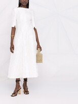 Thumbnail for your product : Talbot Runhof textured-effect A-line dress