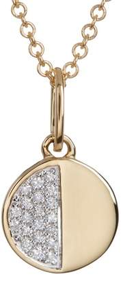 Bony Levy 18K Yellow Gold Pave Diamond Cookie Pendant Necklace - 0.04 ctw