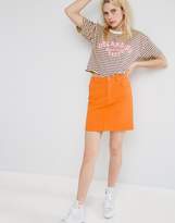 Orange Denim Skirt - ShopStyle UK